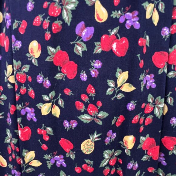 Leslie Lucks Vintage 80's Fruit Dress Size 6 Cottage Core - Picture 7 of 15